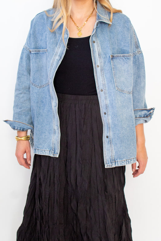 Oversized Denim Shacket