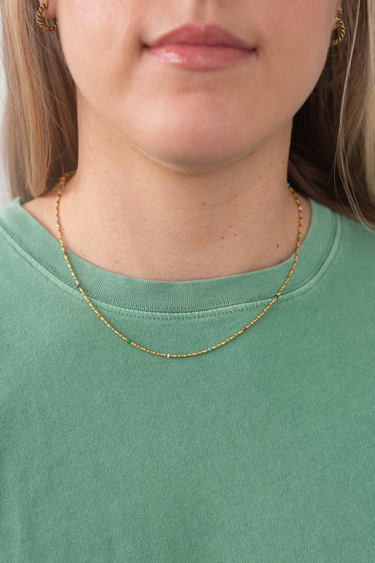 Petite Gold Beaded Necklace