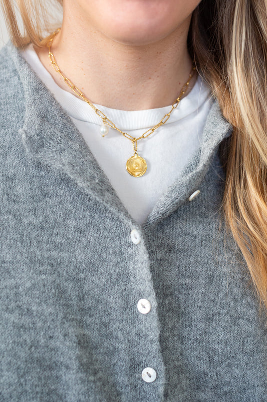 Gold Coin Chain Necklace