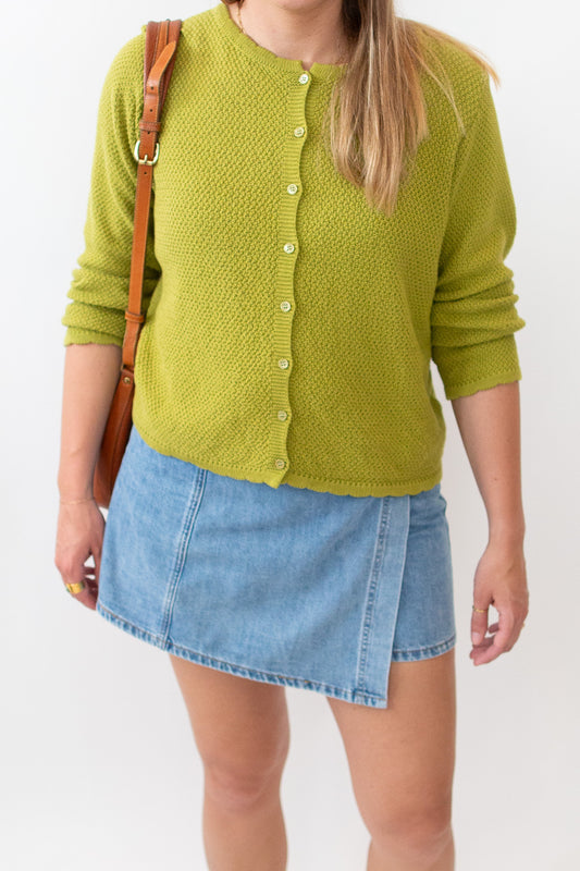 Moss Cotton Cardigan