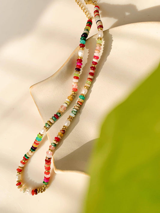 Sunny Colorful Beaded Necklace