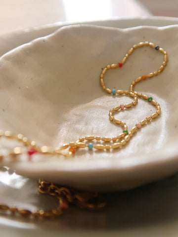 Petite Gold Beaded Necklace